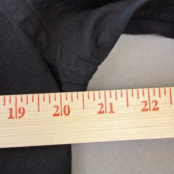 Vtg Burberry Women's L Slim Luxury Black Oxford Y2K Big EKD Logo Placket Lining - Picture 12 of 16